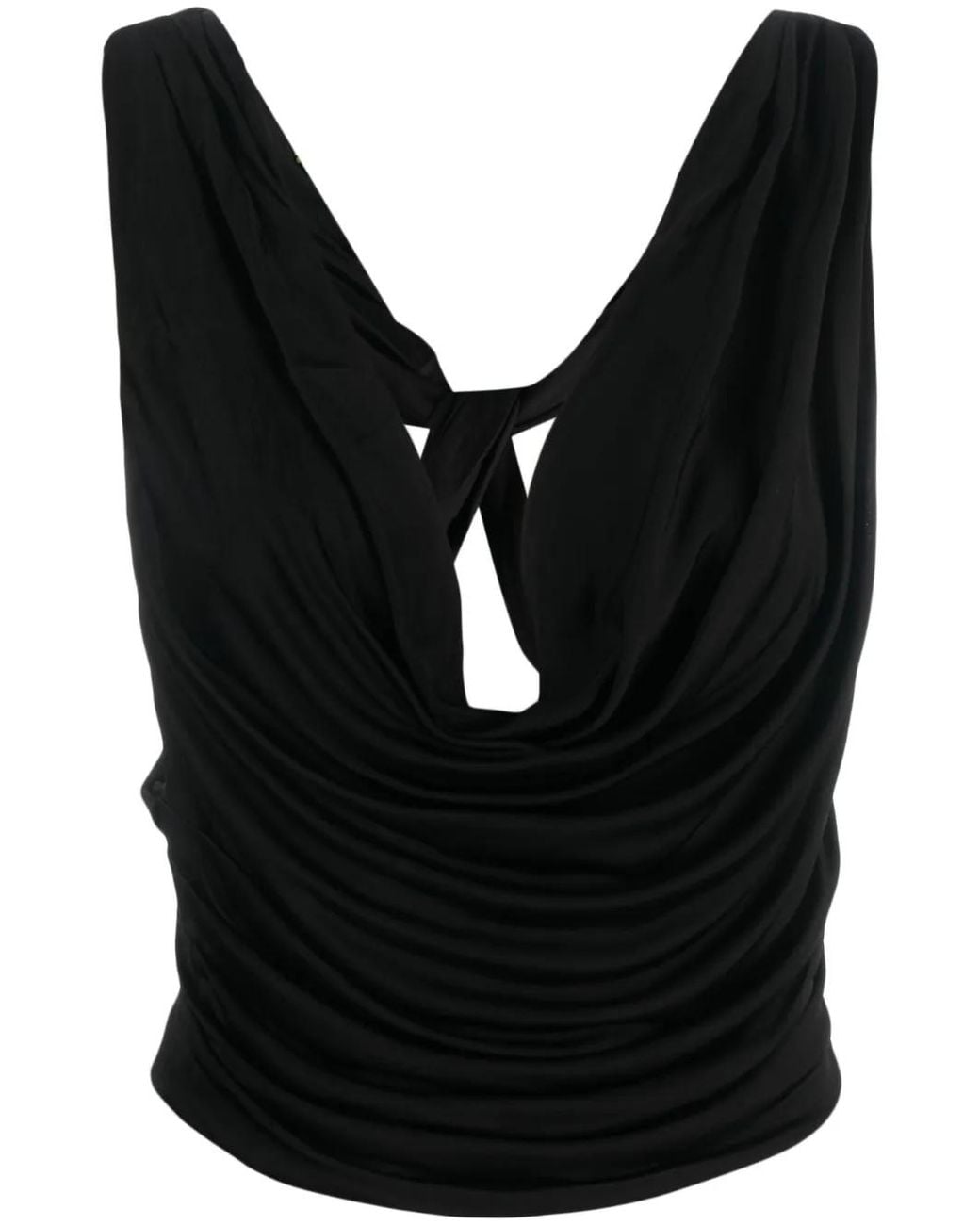 GAUGE81 Gedrapeerde Top in het Black
