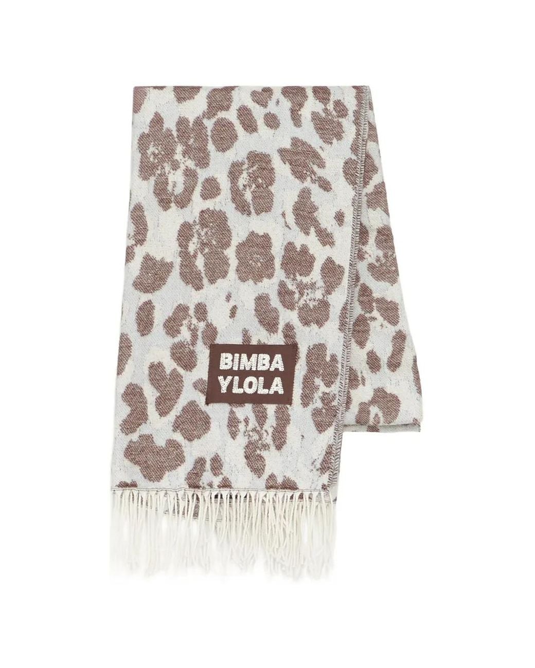 Bimba Y Lola White Light Leopard Spot Shawl