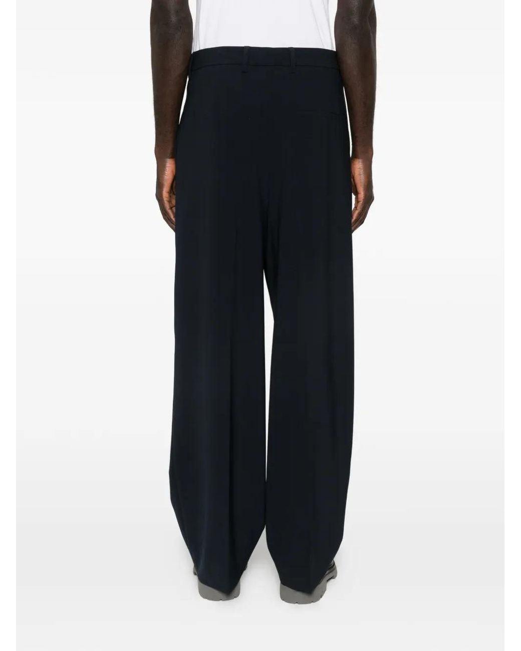 Rossi Blue Noa Pleated-Front Trousers for men