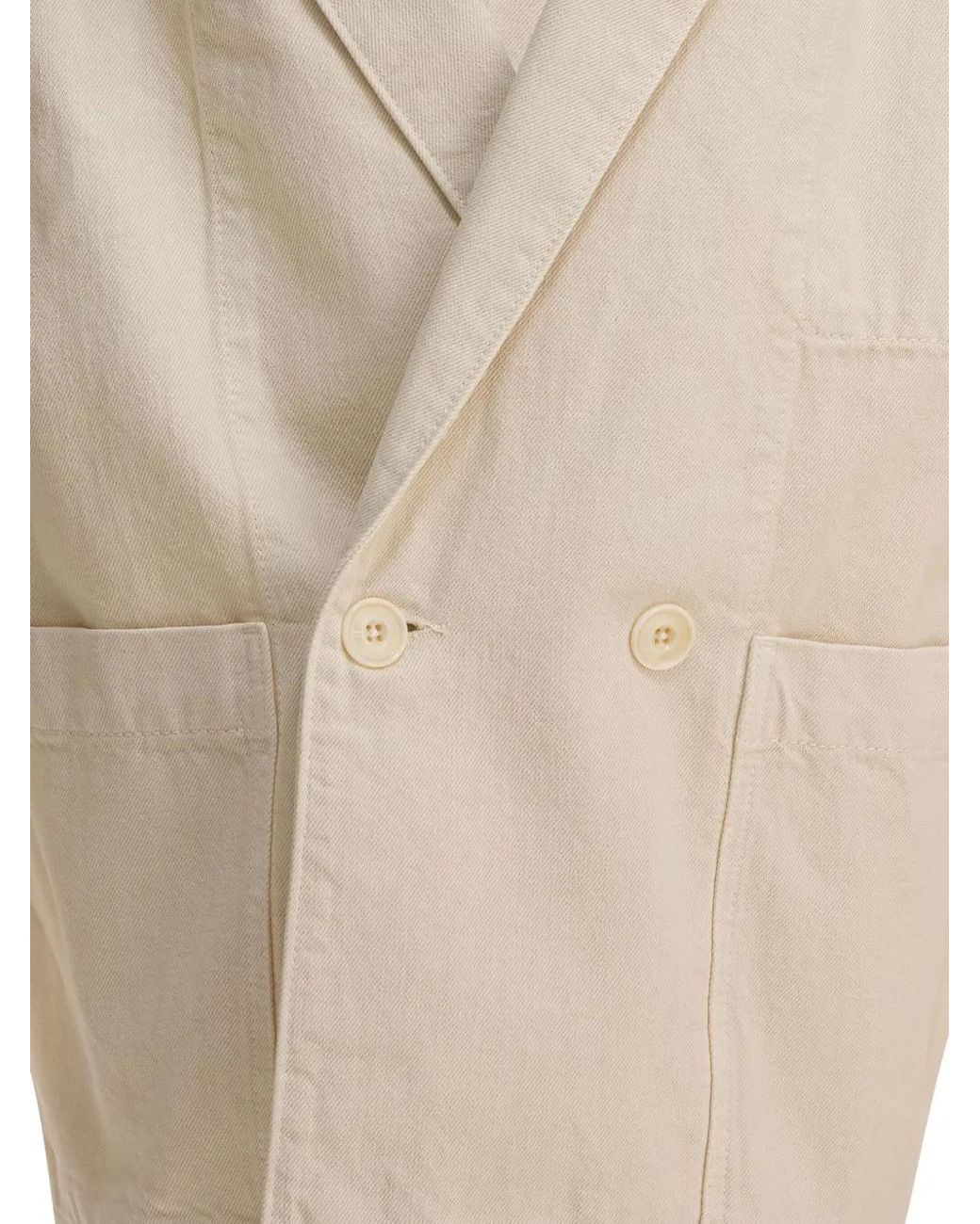 Lemaire White Double-Breasted Blazer
