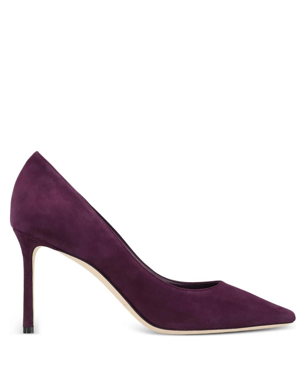 Jimmy Choo Purple Romy 85 Suede Pumps