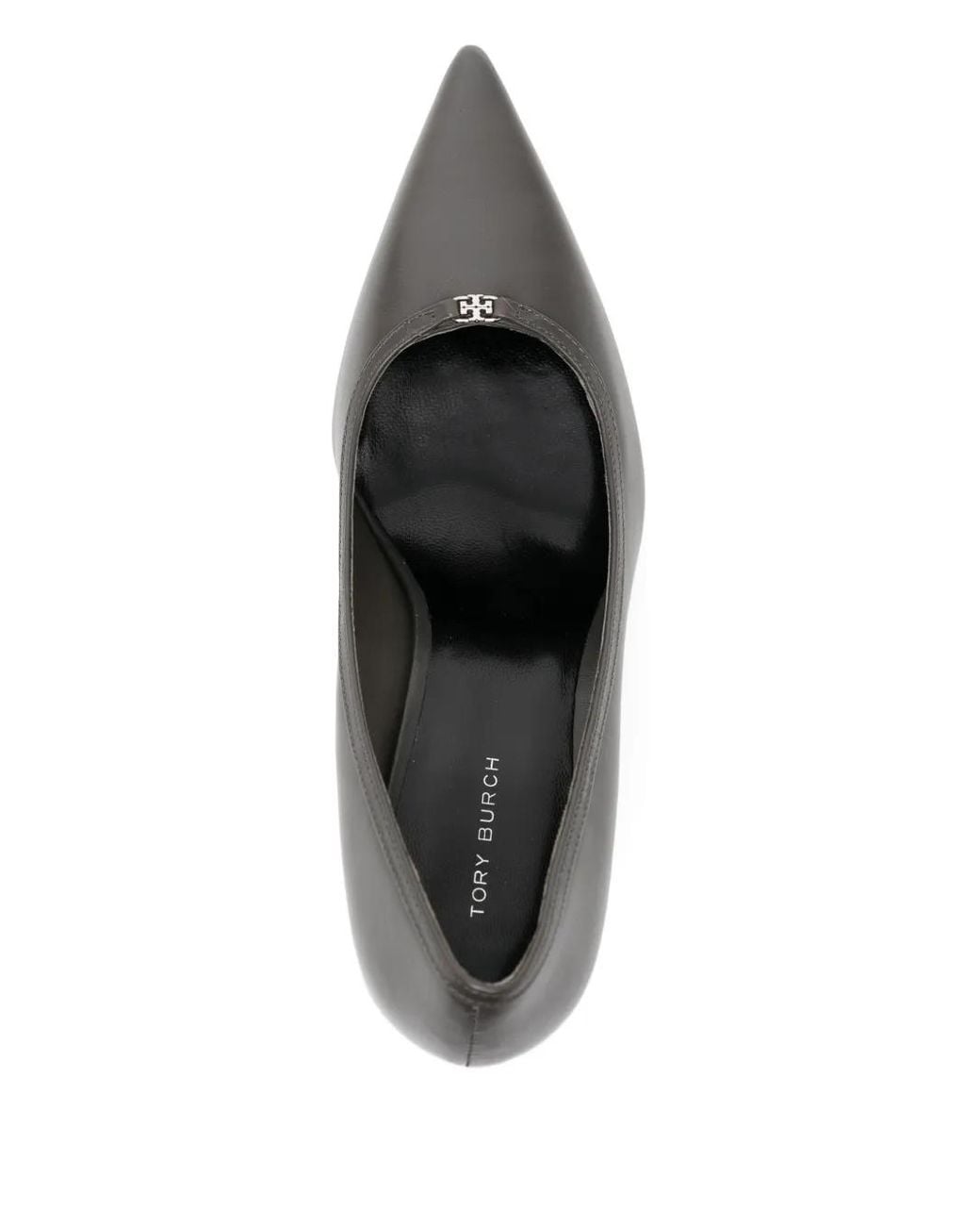 Tory Burch Gray Pointed-Toe Pumps