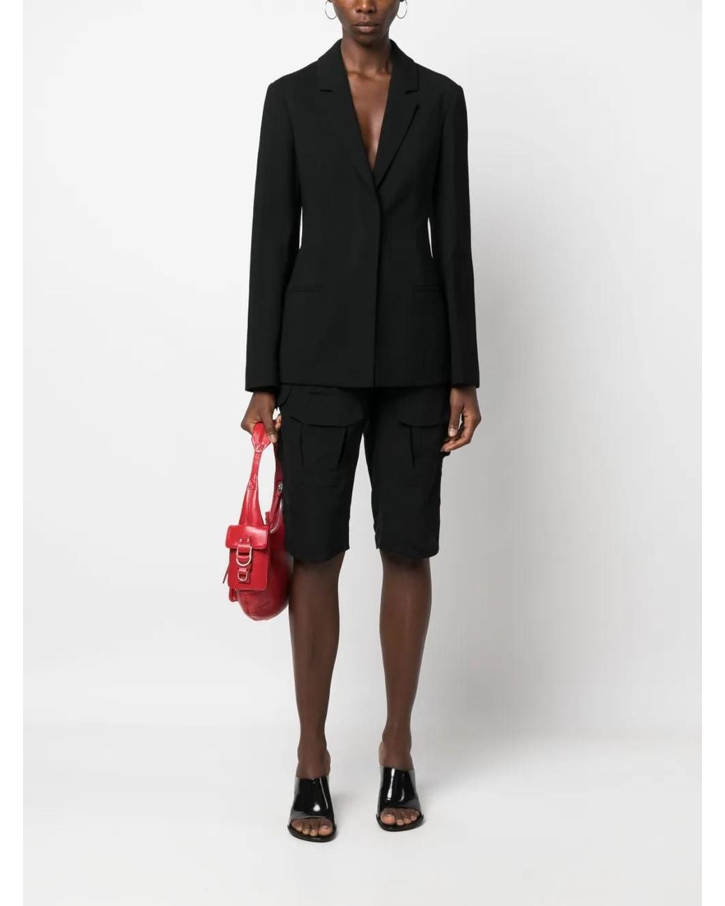 Givenchy Black Cargo Knee-Length Shorts