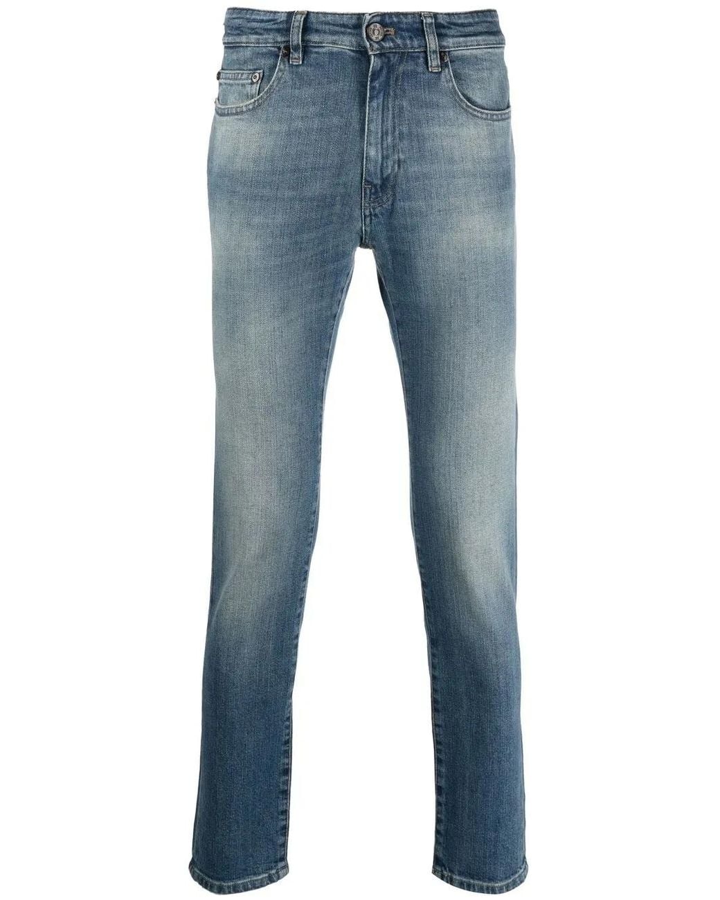 PT Torino Blue Light-Wash Slim-Fit Jeans for men
