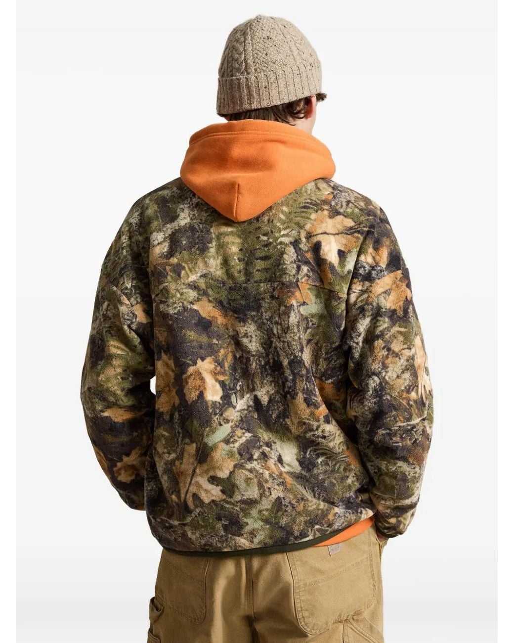 Polo Ralph Lauren Green Relaxed Fit Forest-Print Fleece Jacket for men