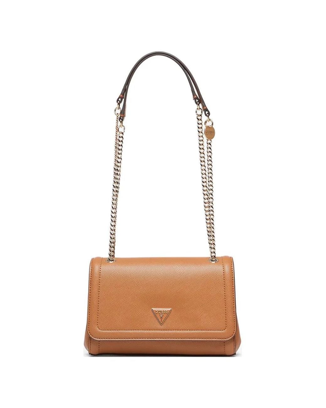 Guess White Noelle Ii Logo-Plaque Crosshatch-Texture Backpack