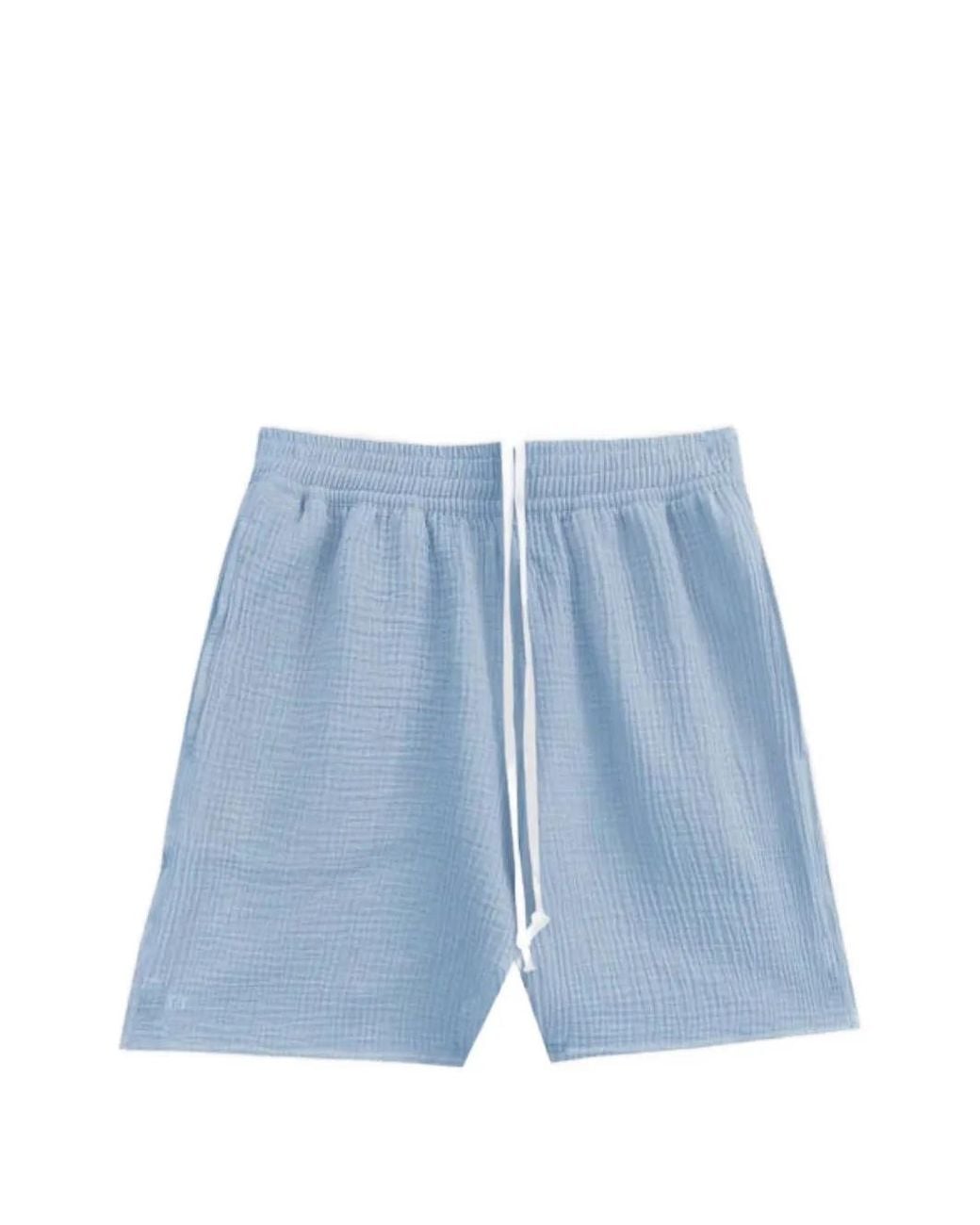 True Tribe Blue Drawstring Textured Shorts for men