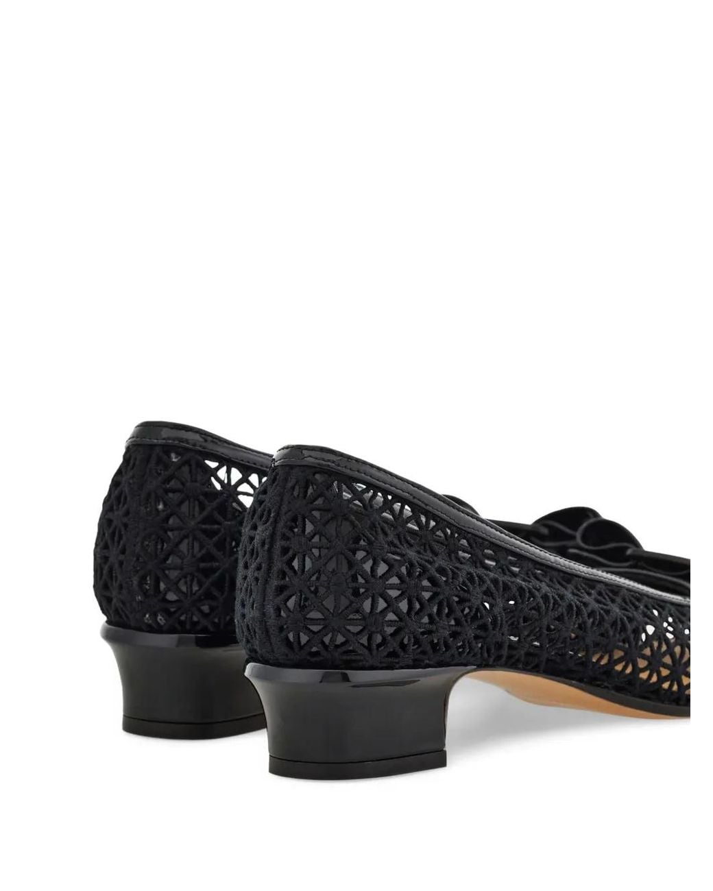 Ferragamo Black Vara Bow-Detail Pumps