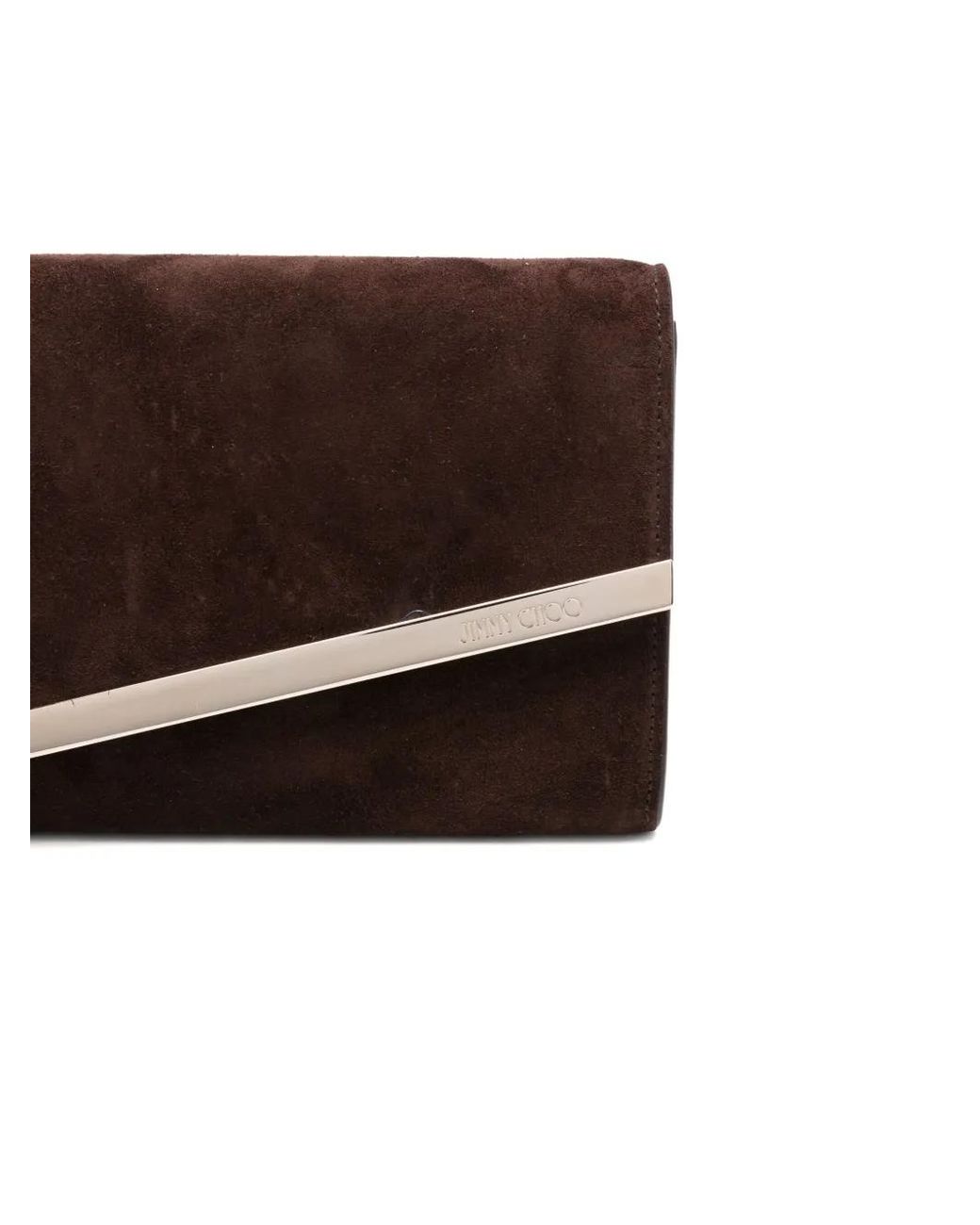 Jimmy Choo Brown Envelope Suede Clutch Bag