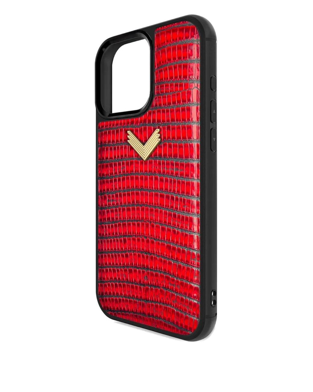 Velante Red Lizard-Texture Iphone 16 Pro Max Case