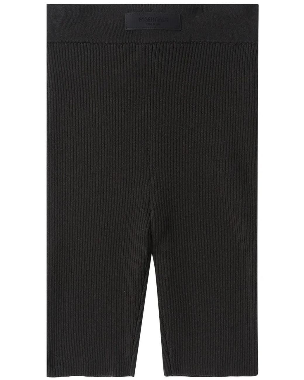 Fear Of God Black Ribbed Stretch Cotton-Blend Shorts