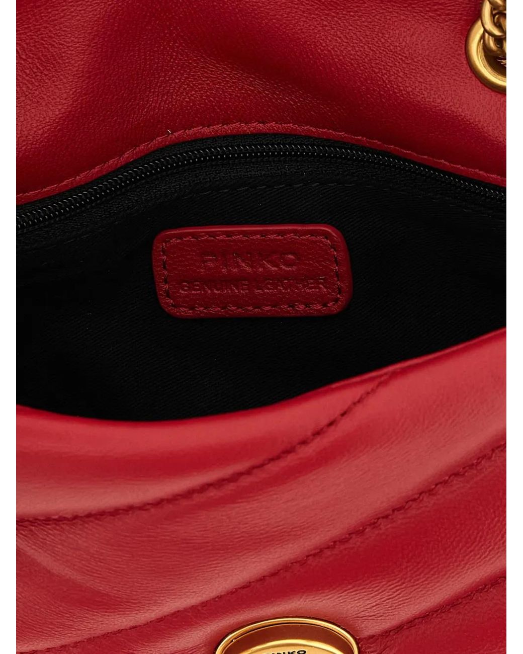 Pinko Red Baby Love Puff Shoulder Bag Maxi Quilt
