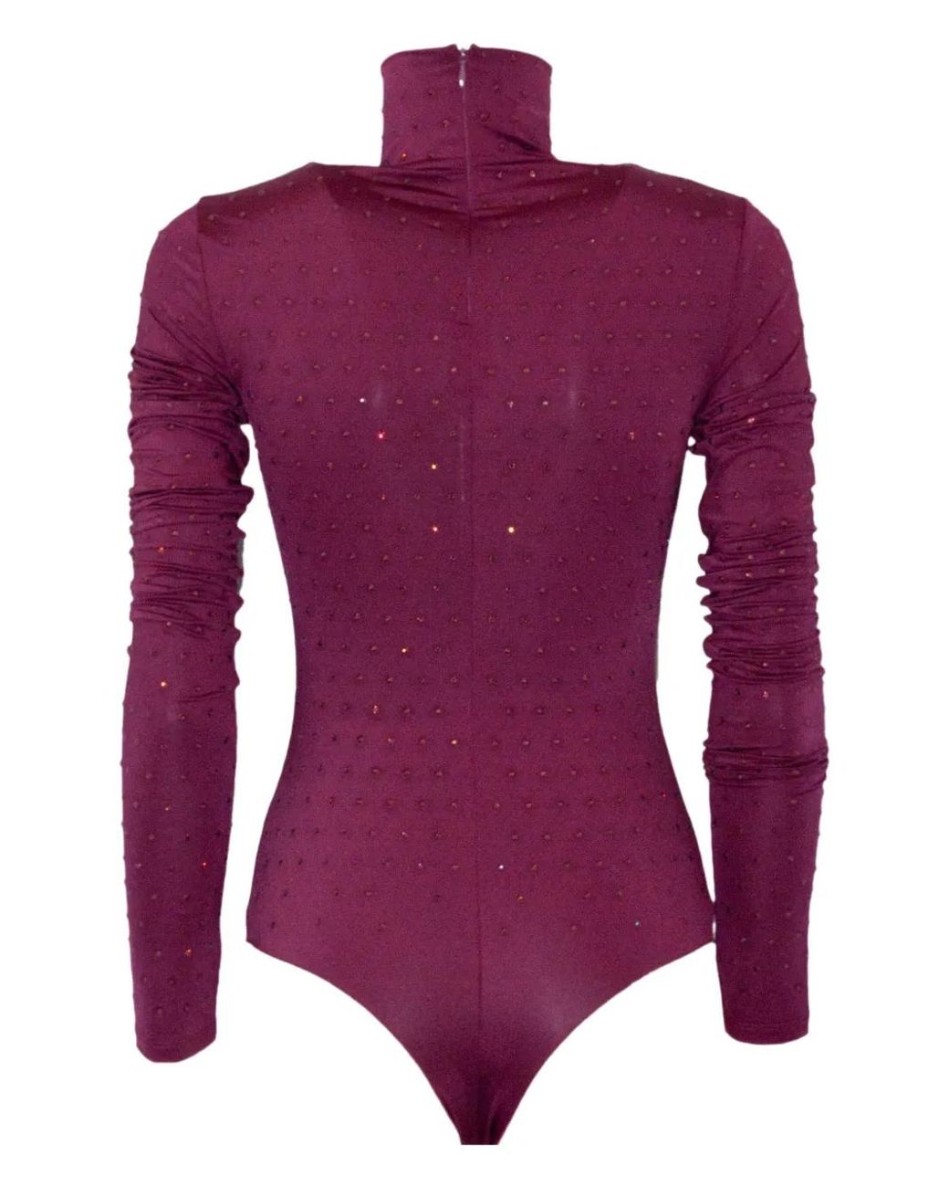 ANDAMANE Purple High-Neck Bodysuit