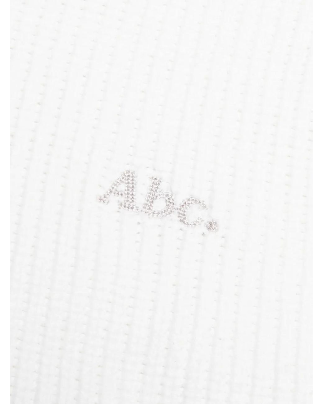 Advisory Board Crystals White Ribbed Crew-Neck Sweater for men