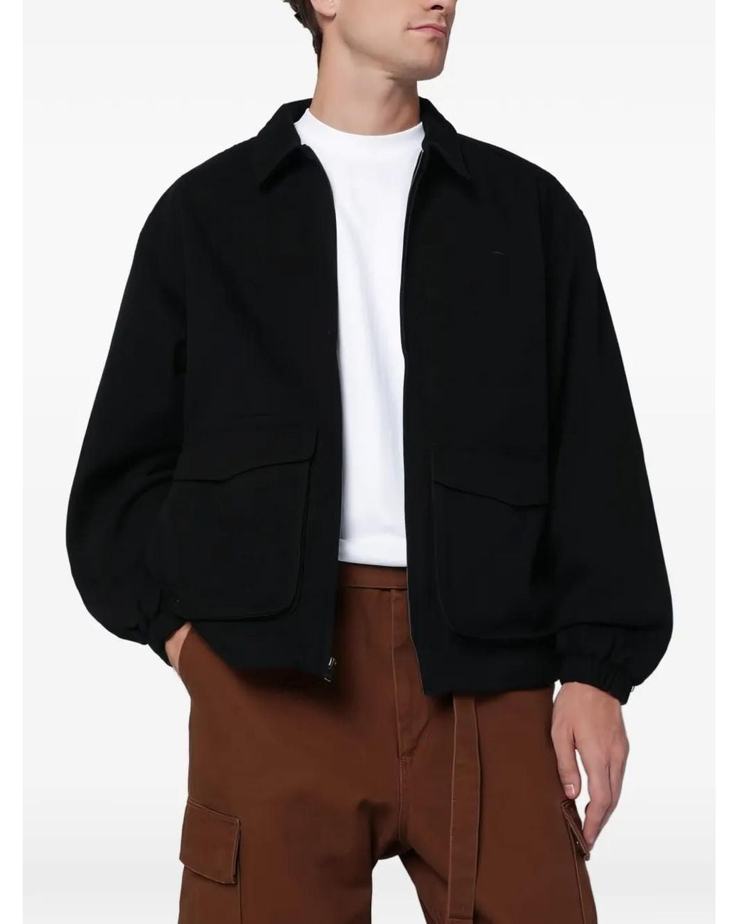 AWAKE NY Black Zip-Upp Shirt for men