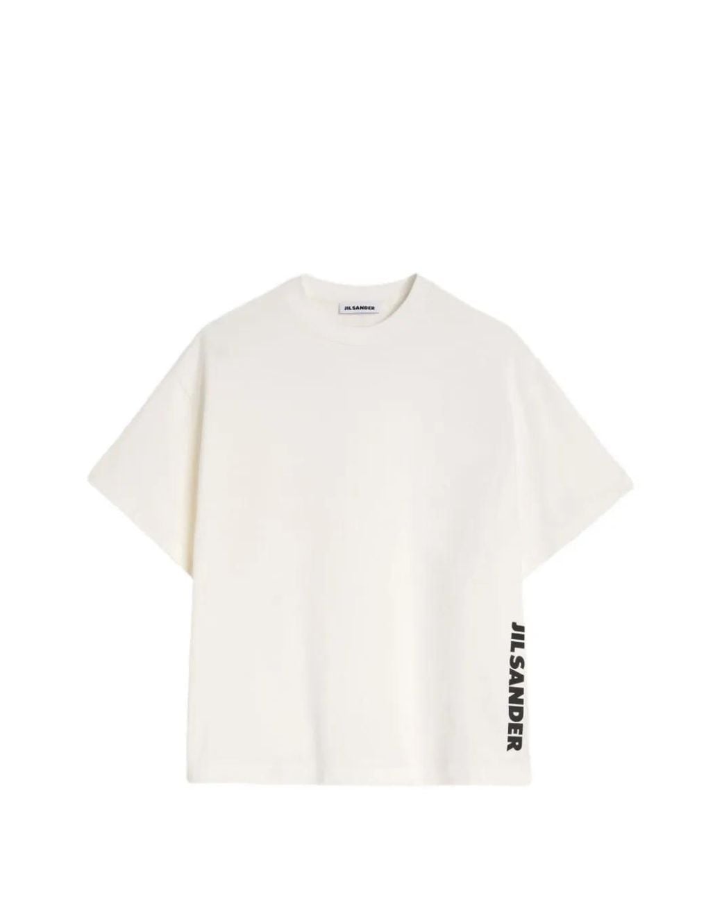 Jil Sander White Logo-Print Cotton T-Shirt