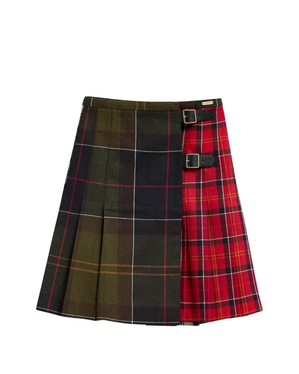 Barbour Red Gillian Tartan Mini Skirt