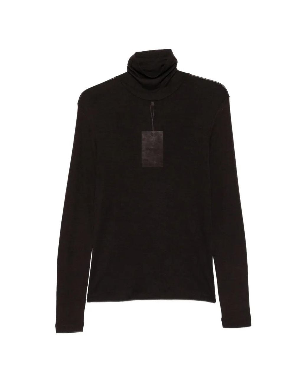 TONYWACK Black Roll-Neck Long-Sleeve Sweater for men