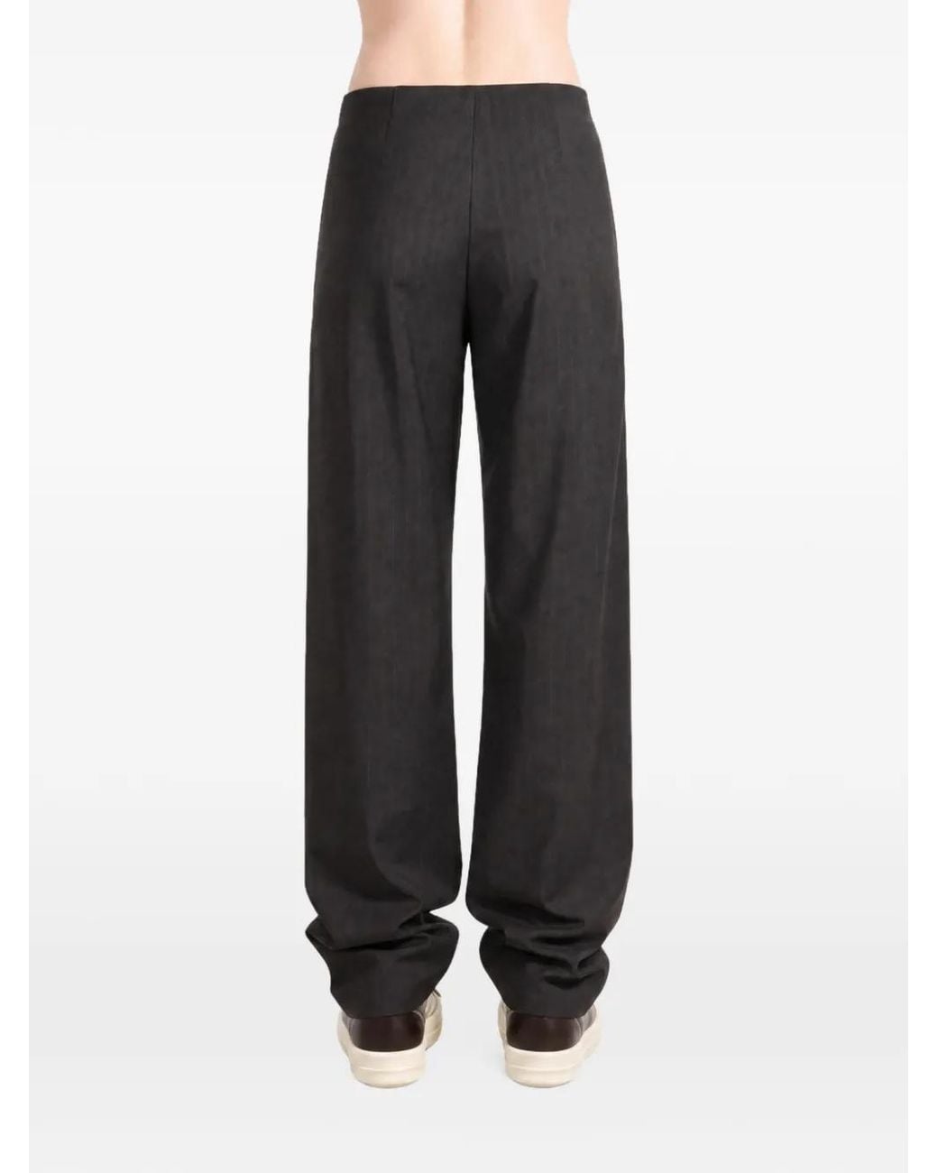 Paloma Wool Black Malek Pinstripe-Pattern Trousers