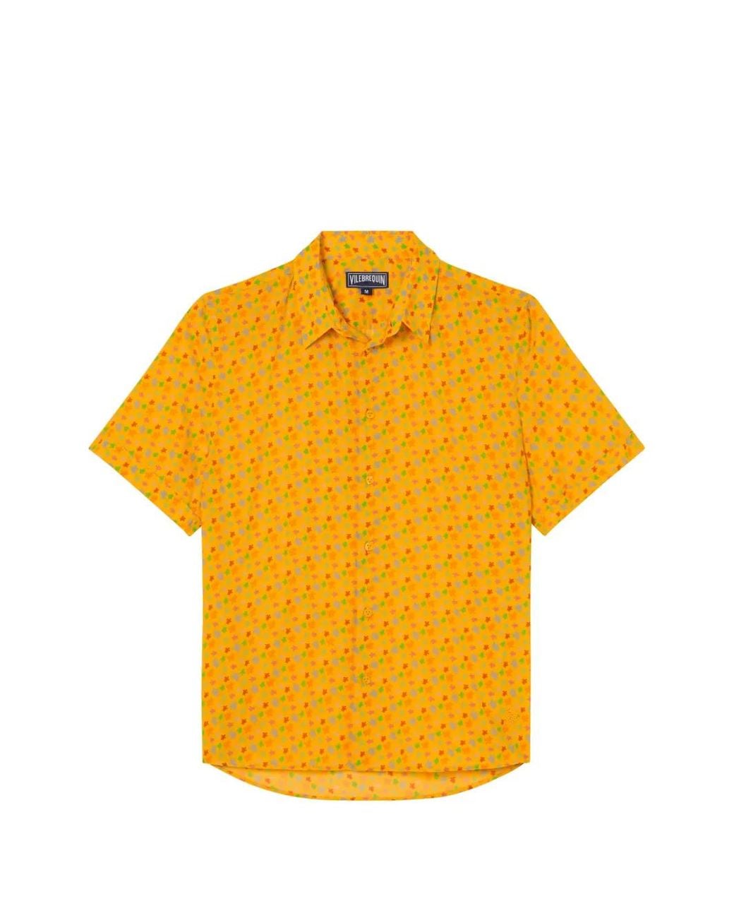 Vilebrequin Yellow Courbis Micro Ronde Des Tortues Short-Sleeve Shirt for men
