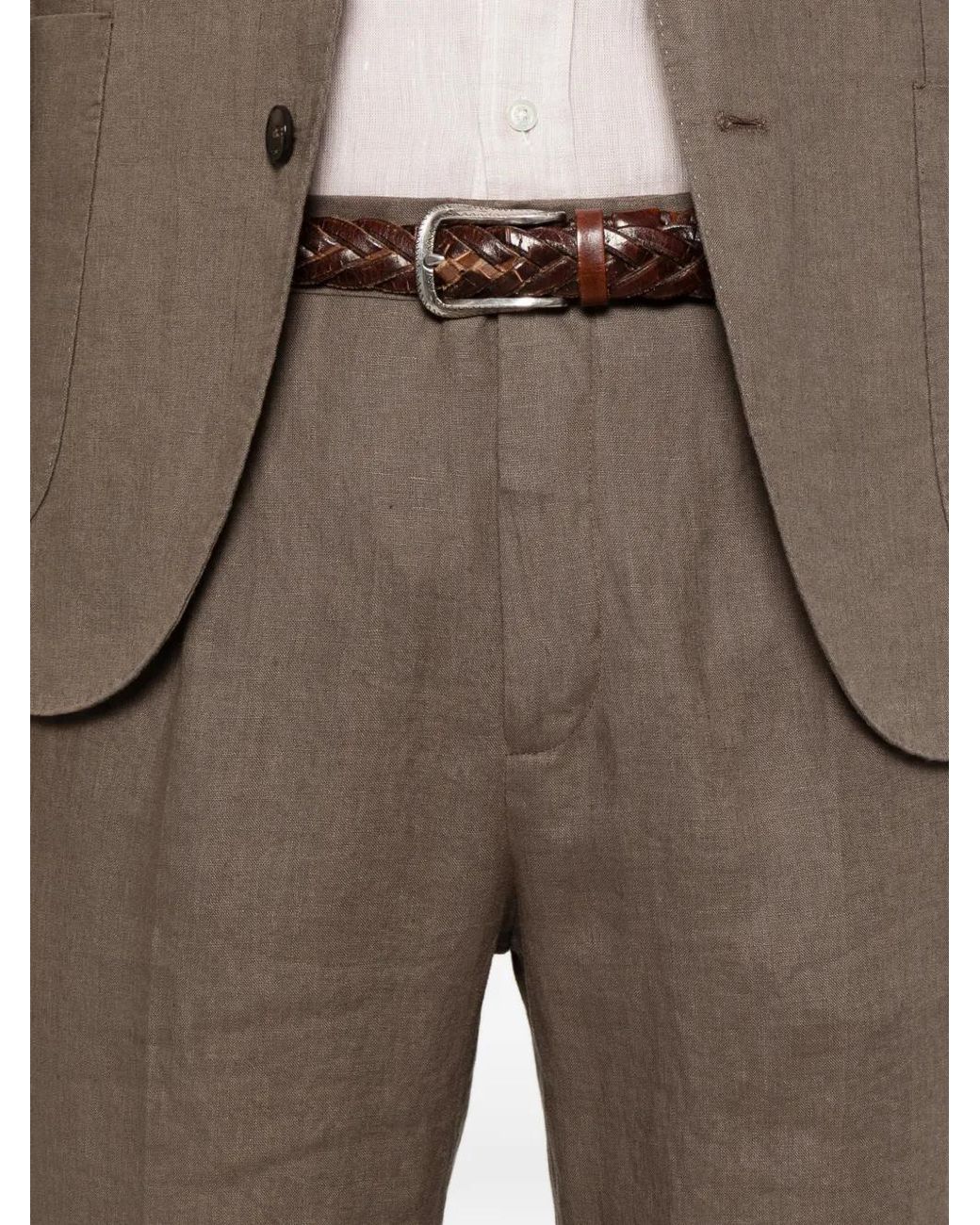 Manuel Ritz Brown Single-Breasted Patch-Pocket Suit for men