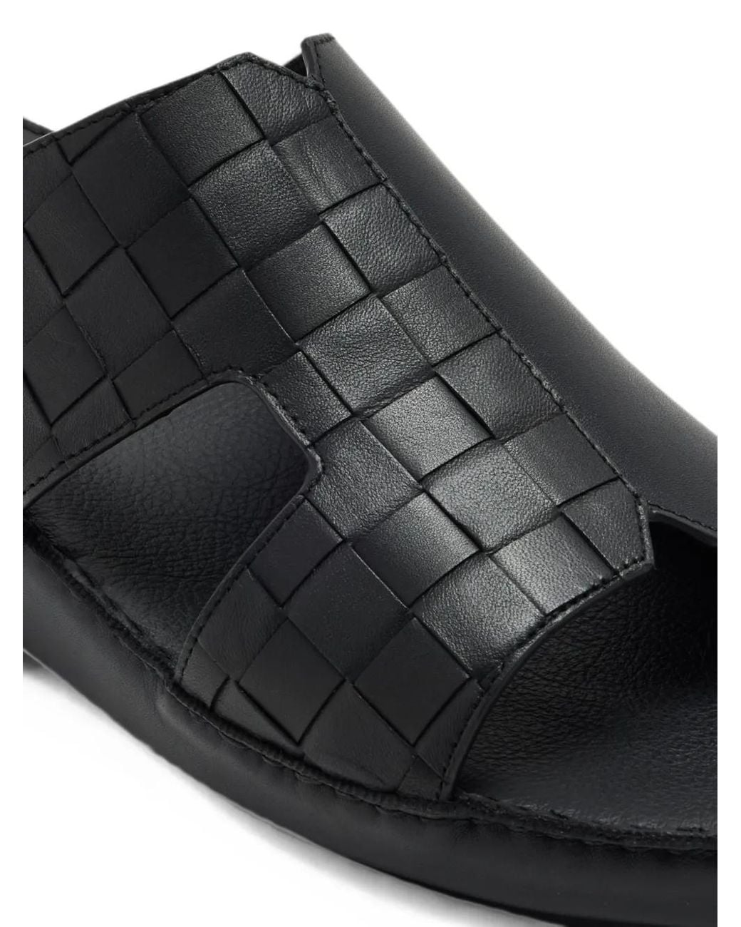 Forsa Black Sandales Fayez En Cuir for men