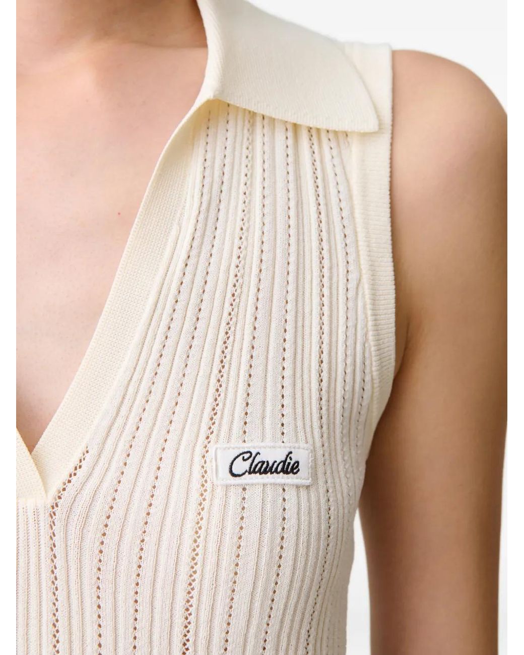 Claudie Pierlot White Fine Knit Top