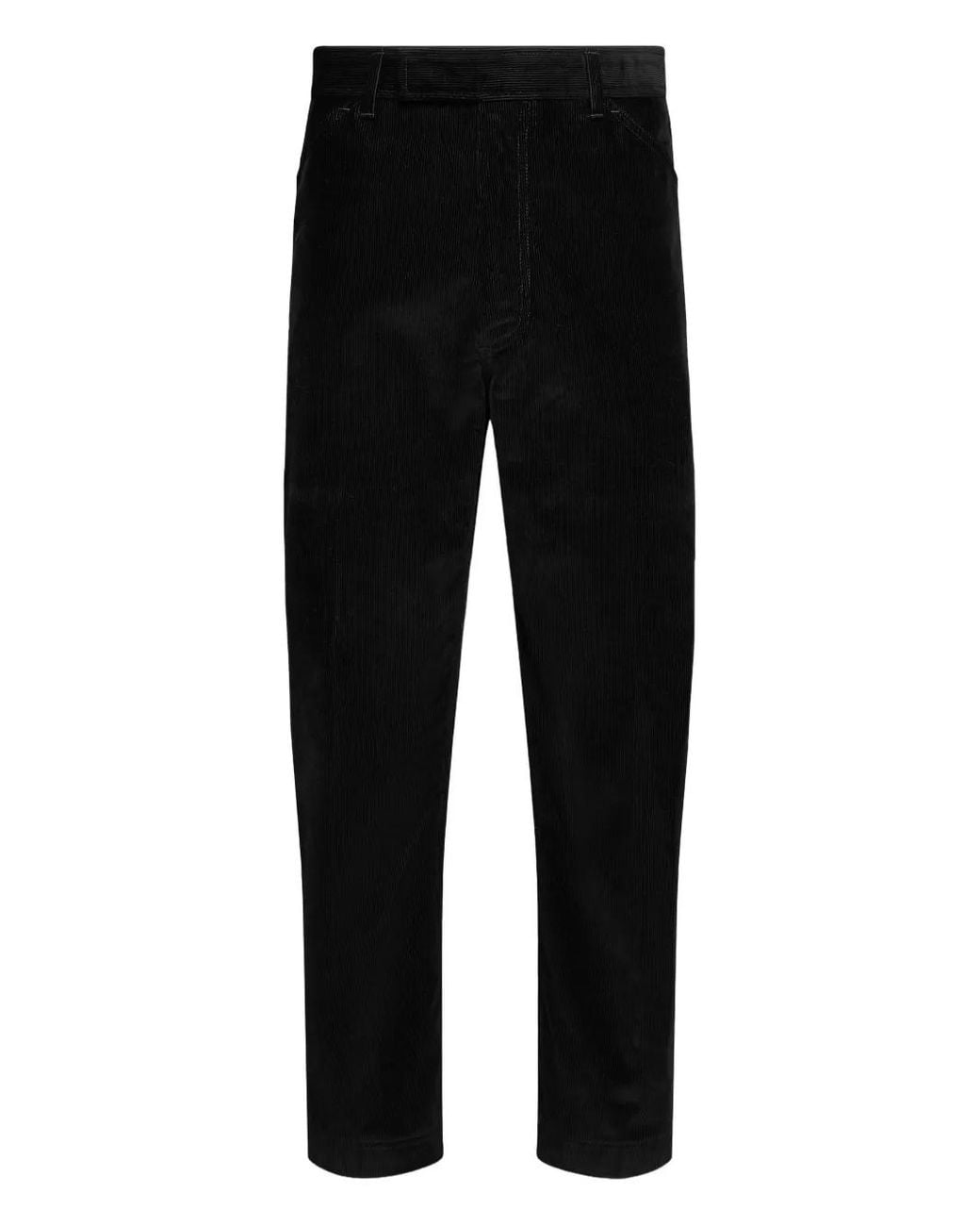 Thom Browne Black Corduroy Tapered Chino Trousers for men