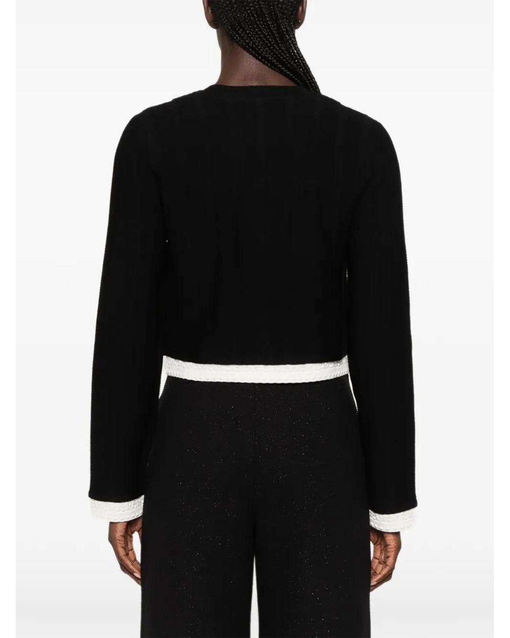 Maje Black Contrast Cardigan