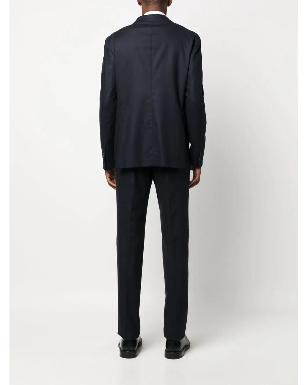 Tagliatore Blue Single-Breasted Two-Piece Suit for men