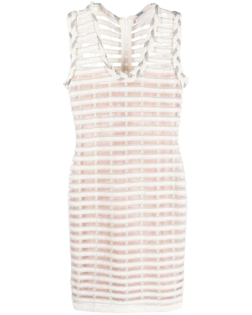 Genny Natural Sleeveless Mini Dress