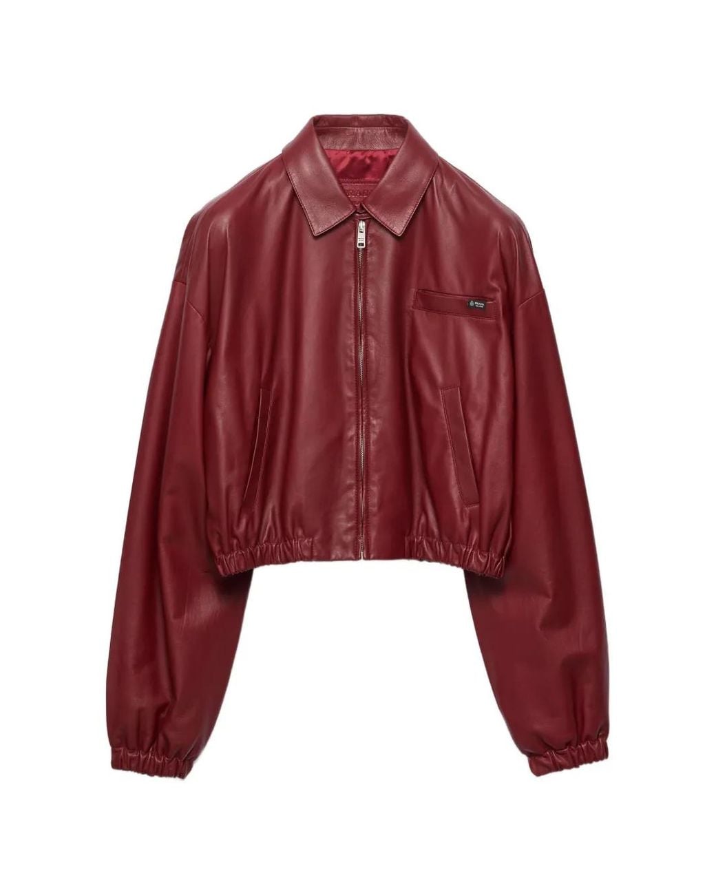Prada Red Nappa Leather Jacket