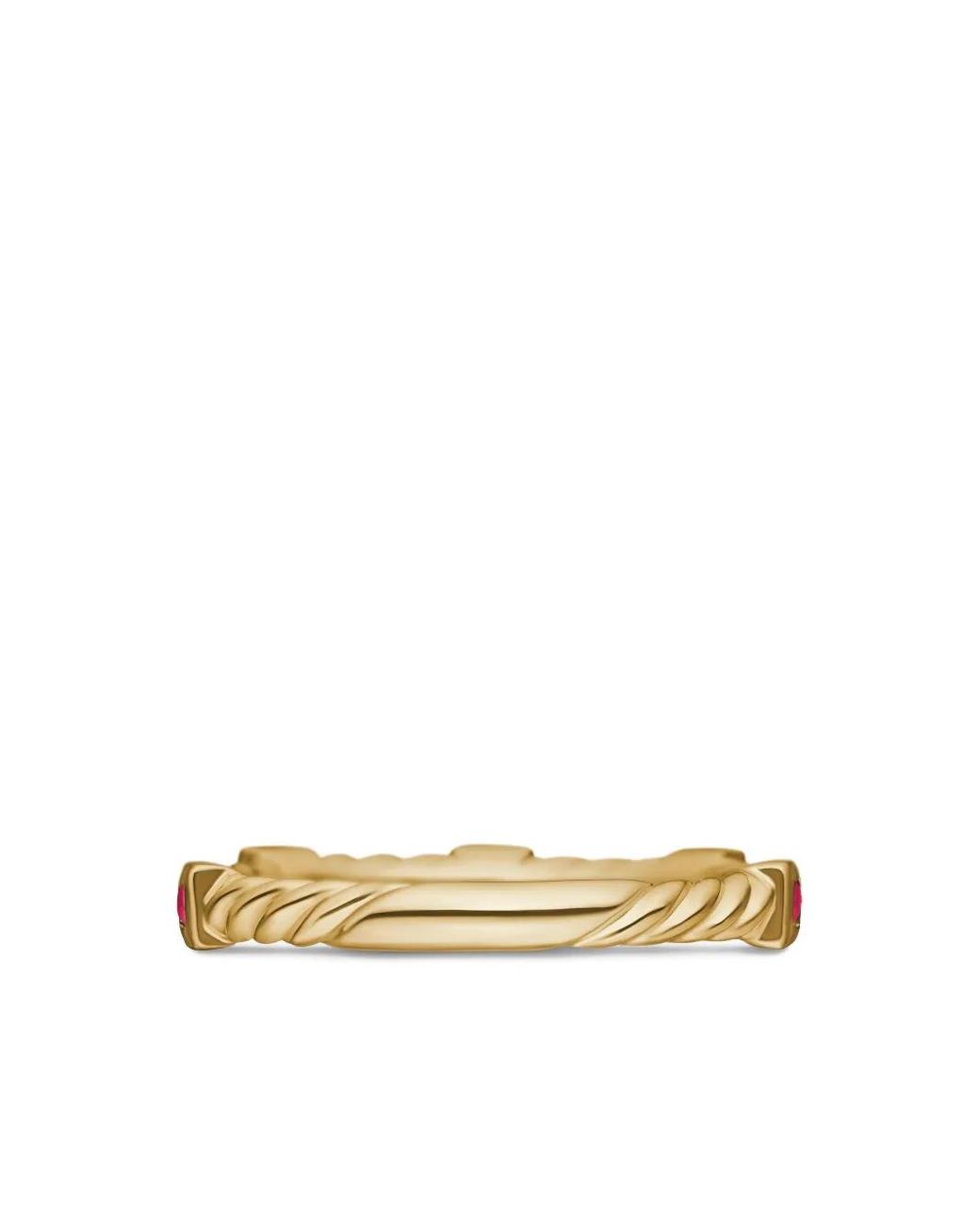 David Yurman Metallic 18Kt Cable Collectibles Ruby Ring (2Mm)