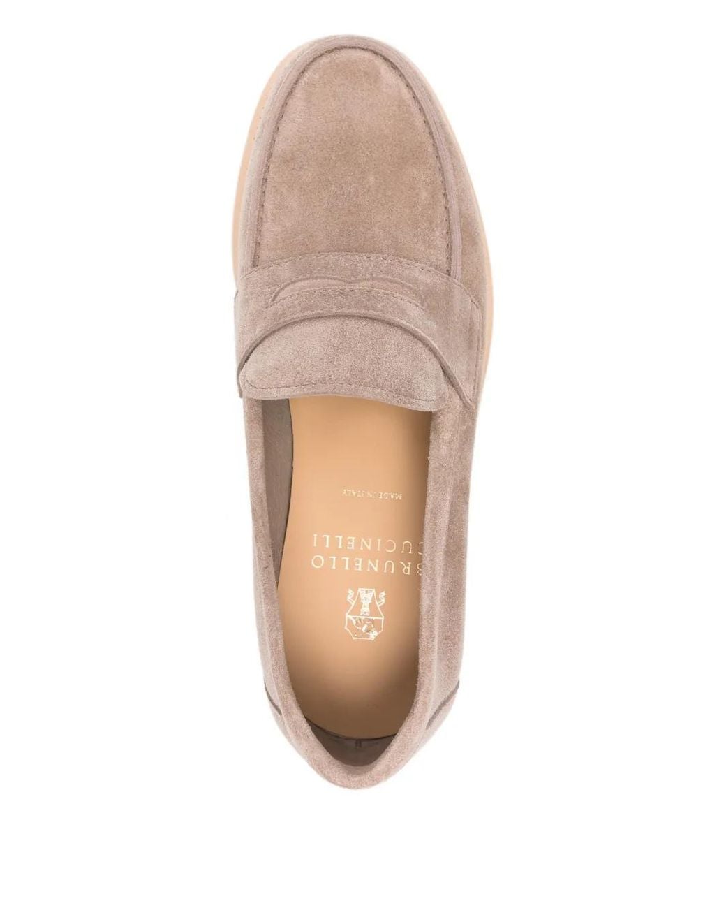 Brunello Cucinelli Pink Classic Suede Loafer for men