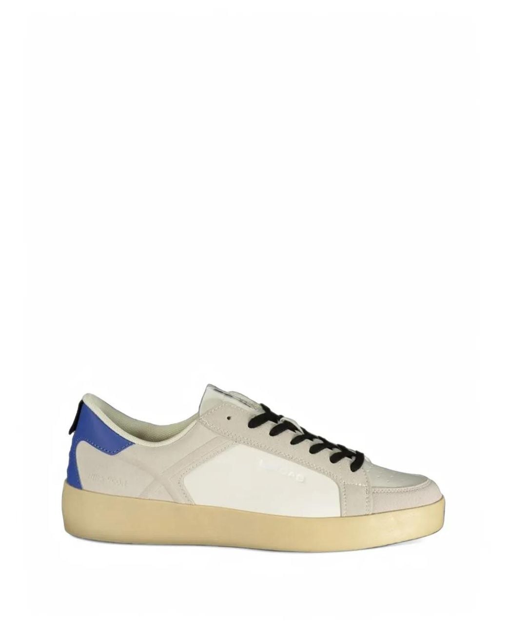 Gast White Panelled Low-Top Sneakers for men