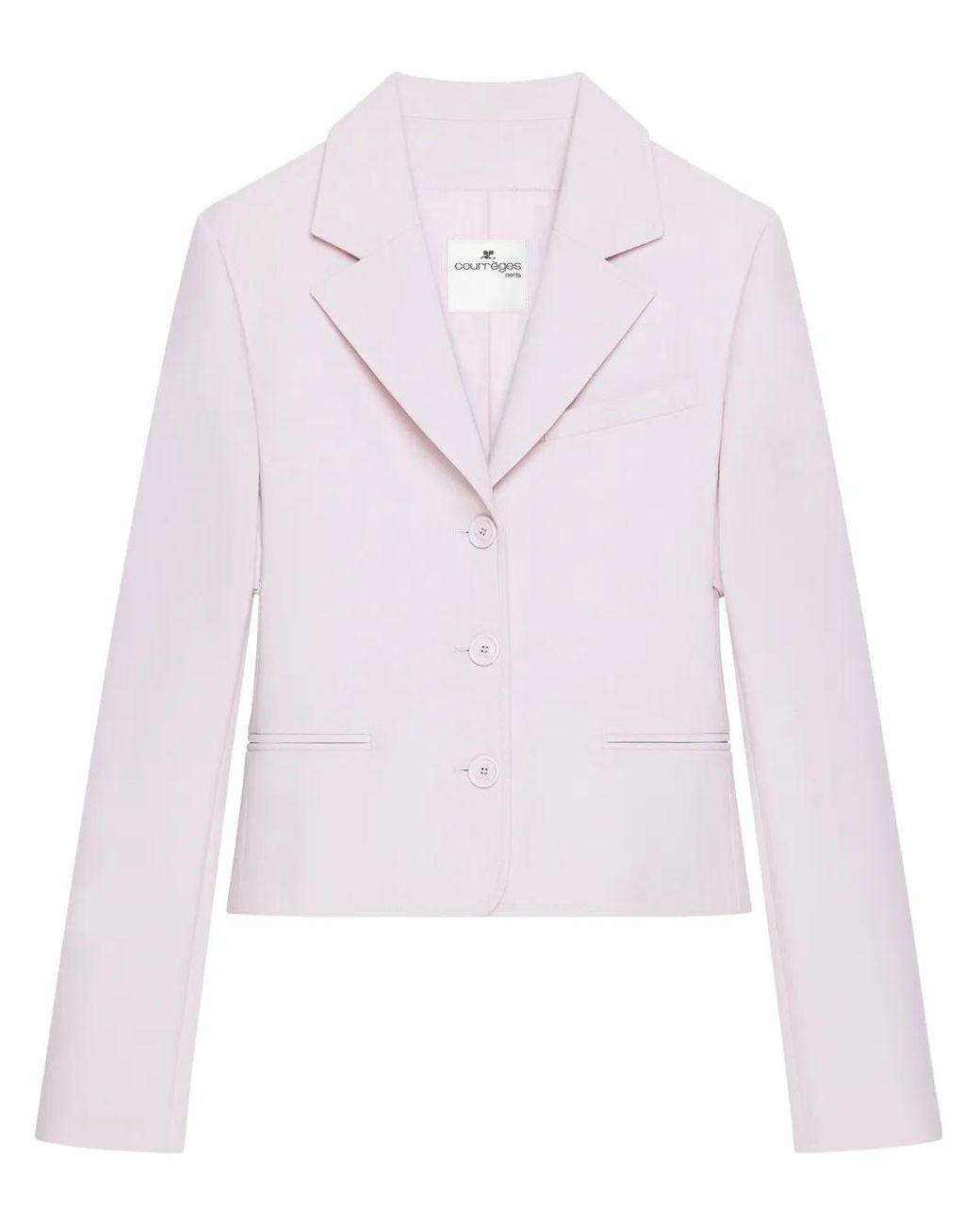 Courreges White Martingale-Strap Blazer