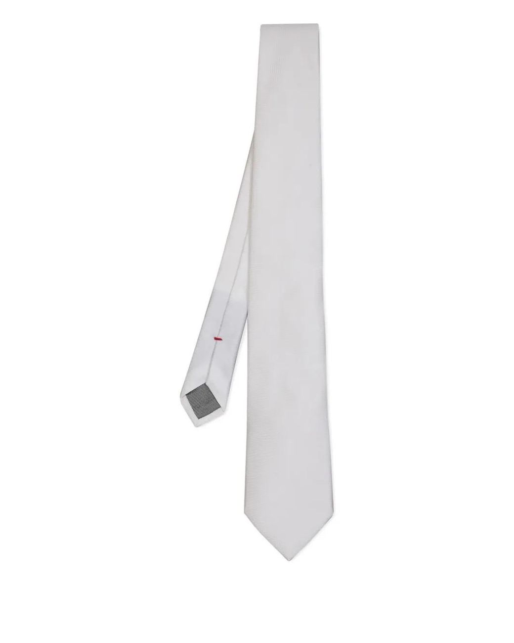 Dell'Oglio White Silk Tie for men