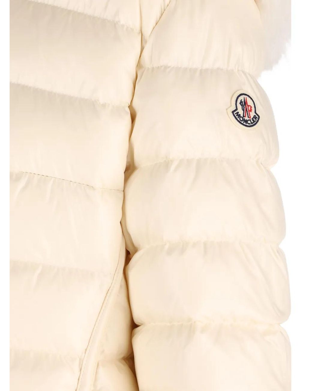Moncler Natural Faux-Fur Trim Padded Jacket