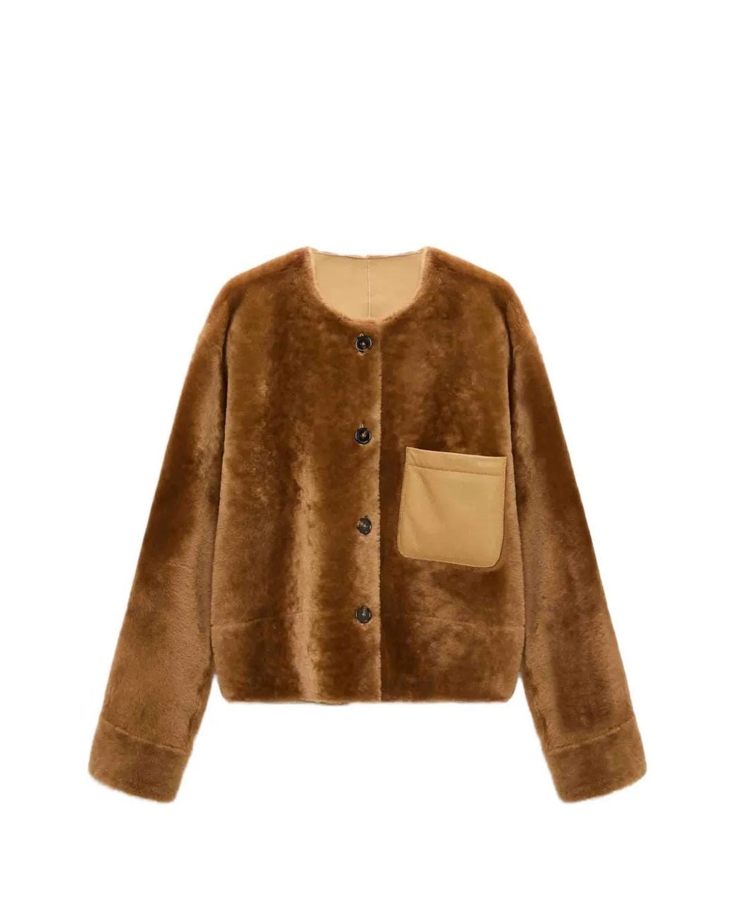Dorothee Schumacher Brown Soft Touch Shearling Jacket