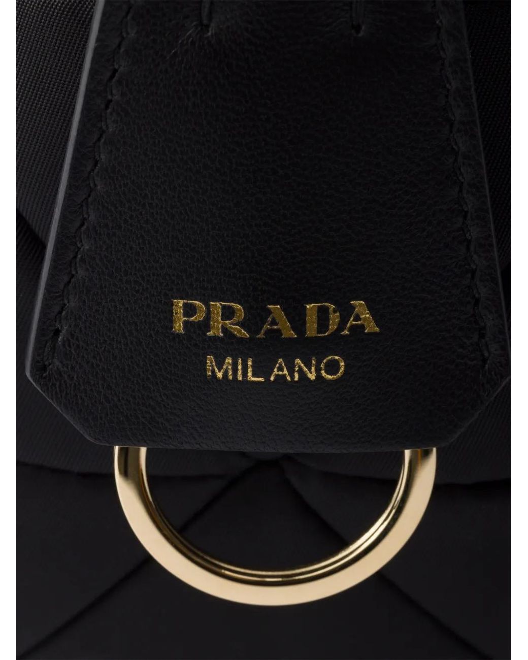 Prada Black Sac Porté Épaule Matelassé En Nylon Recyclé