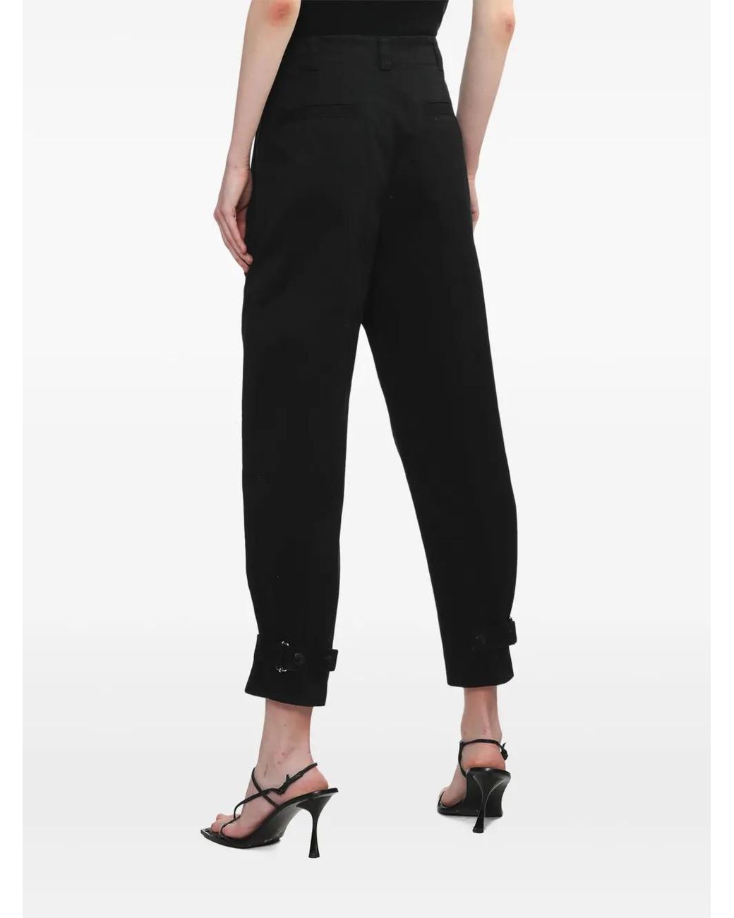 Proenza Schouler Black Cotton Twill Trousers
