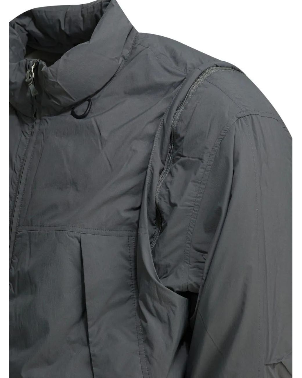Daiwa Pier39 Gray Zip-Up Down Jacket for men