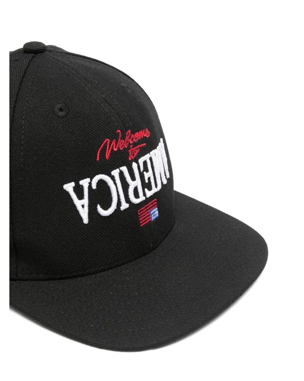 Willy Chavarria Black Embroidered Baseball Cap for men