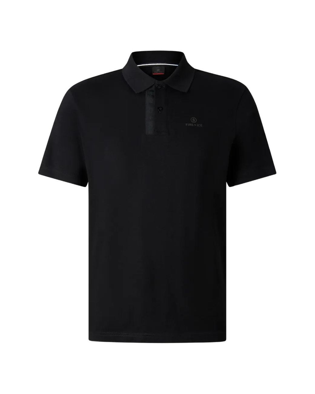 Bogner Fire + Ice Black Ramon Piqué-Weave Polo Shirt for men