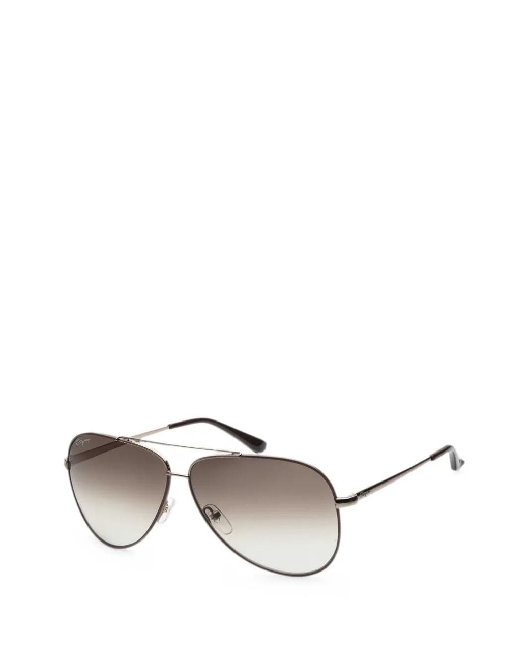 Ferragamo Eyewear Brown Pilot-Frame Sunglasses