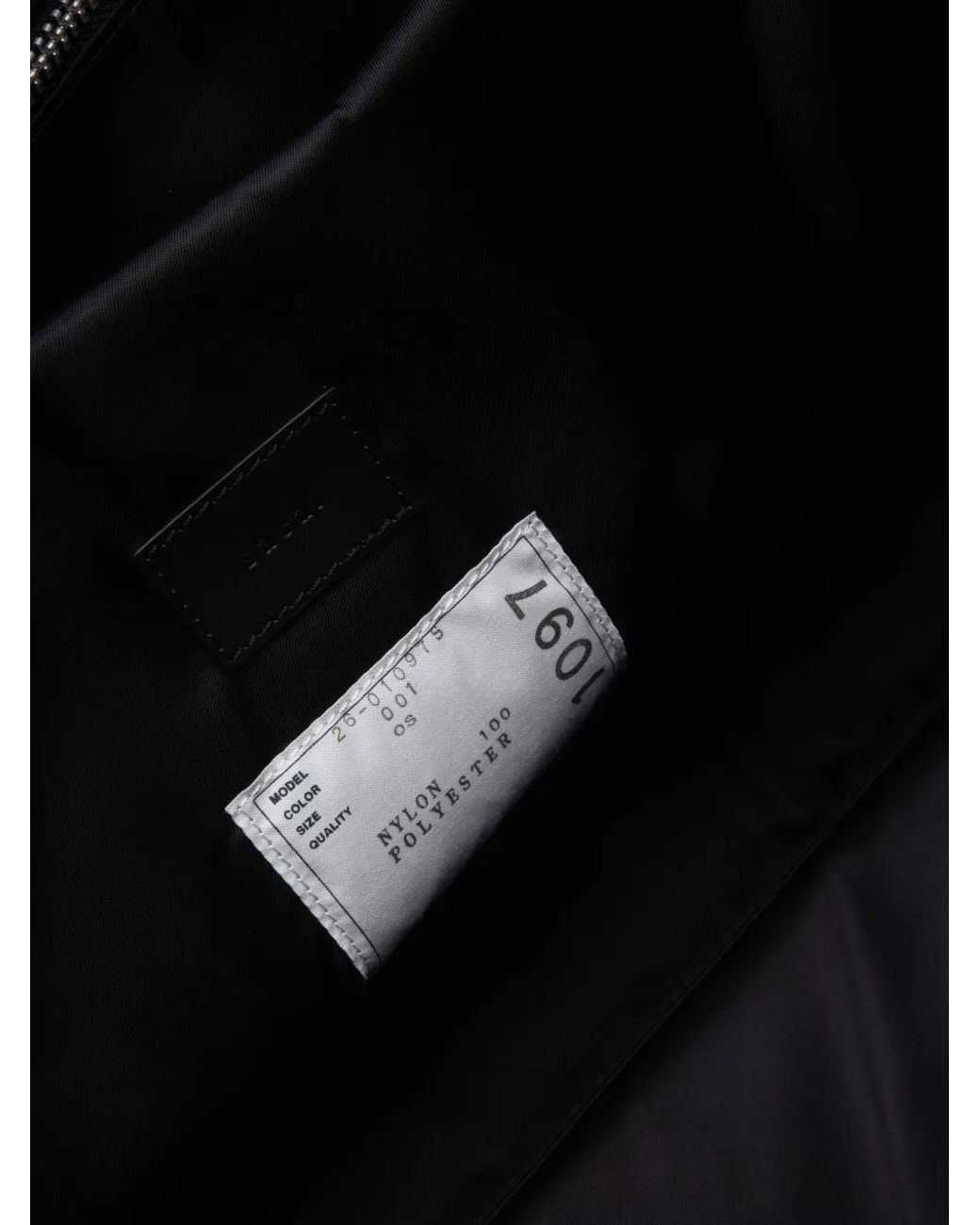 Sacai Black Multi-Pocket Nylon Tote Bag for men