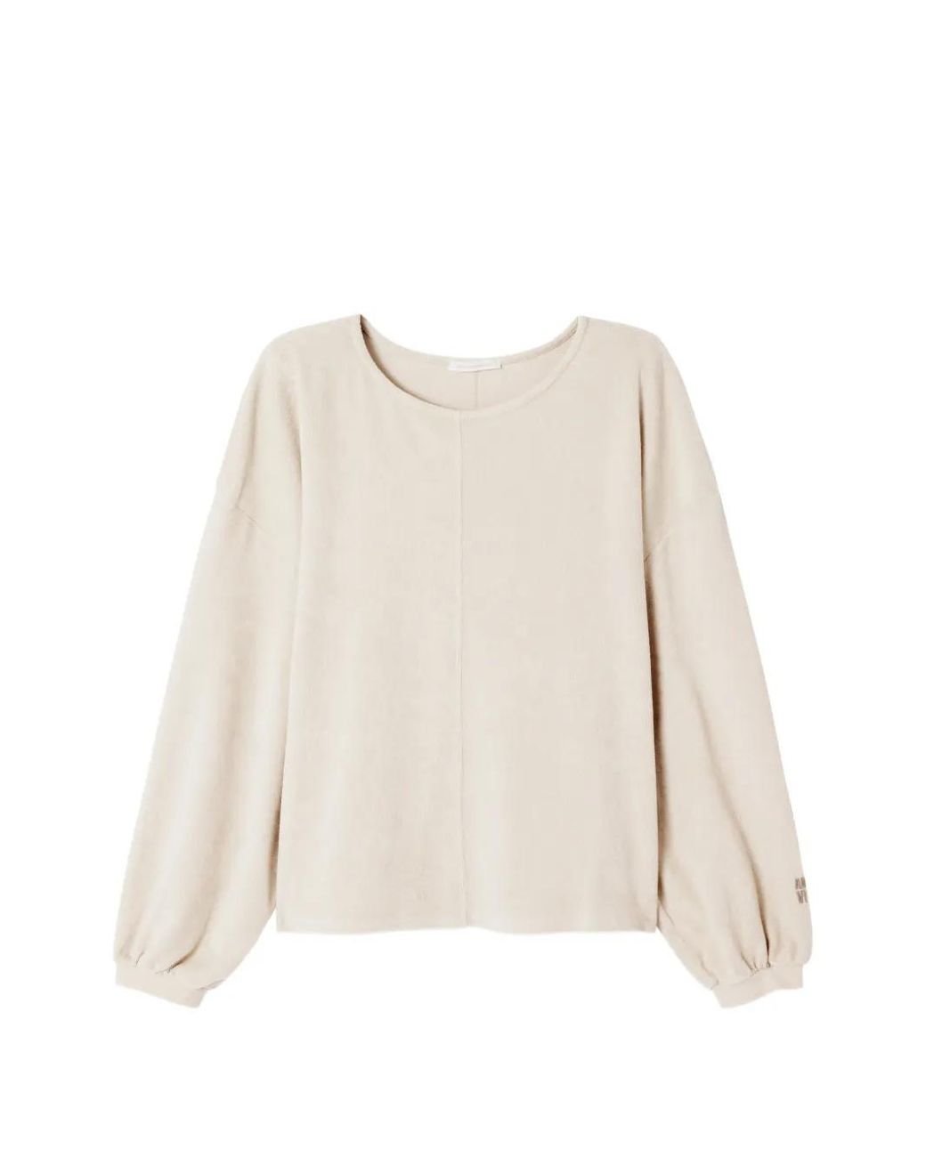 American Vintage Fuxow Katoenen Sweater Met Lange Mouwen in het Natural