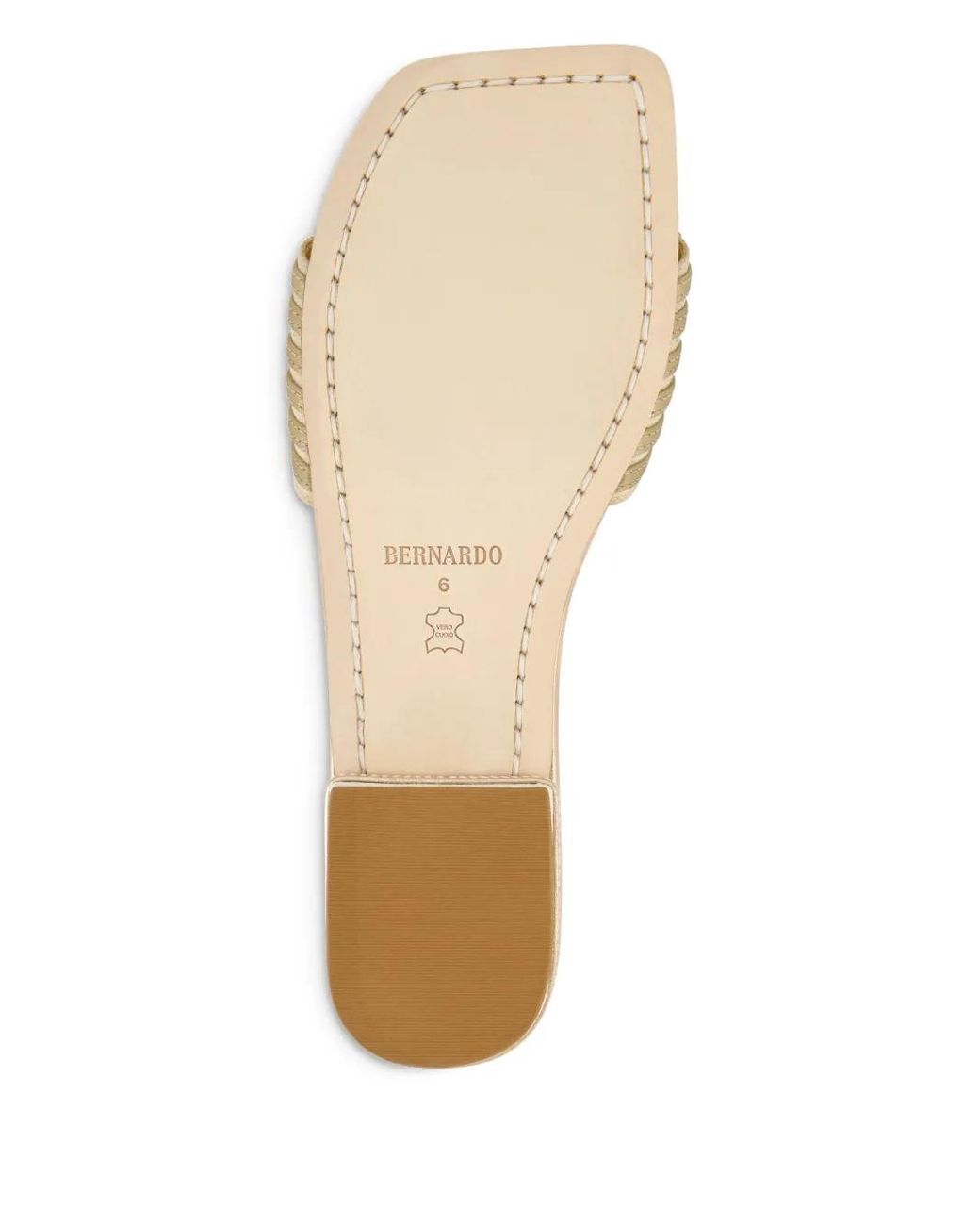 Bernardo Natural 1946 Myko Striped Metallic Sandals