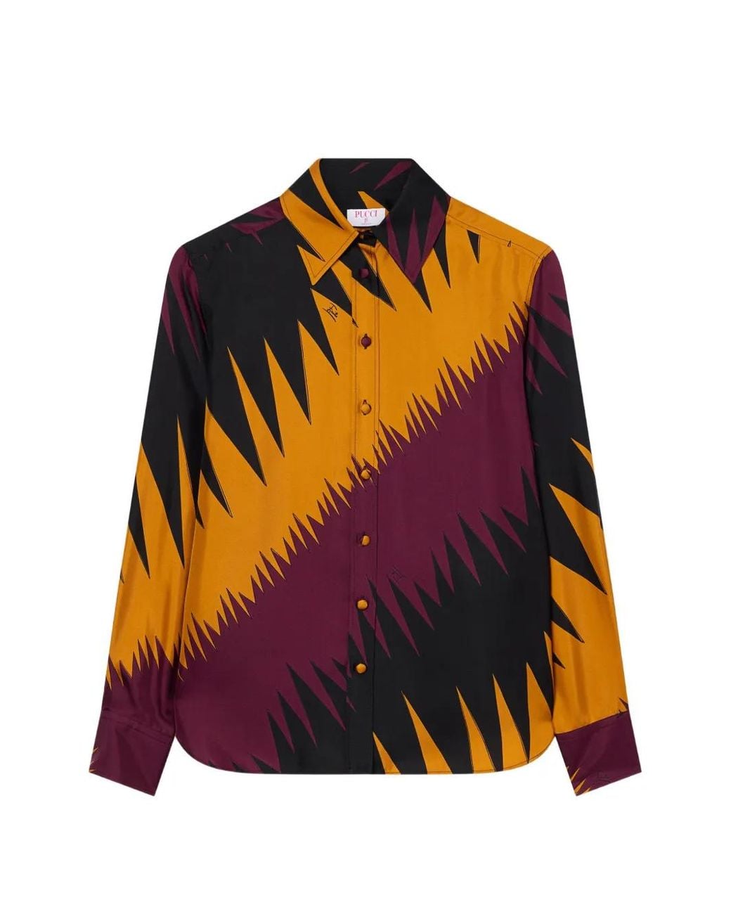 Emilio Pucci Red Drago-Print Silk Shirt