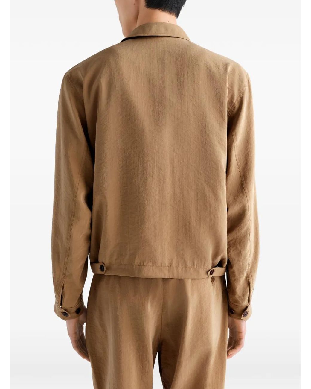 Lemaire Natural Crinkled-Texture Zipped Jacket for men